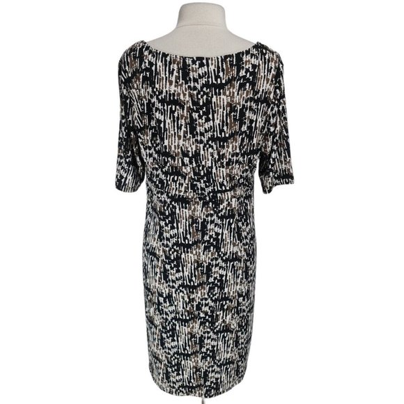 ANN TAYLOR Womens Knee Length Dress Size 18 Multi-Color Jersey Crew Neck 308P - Picture 3 of 5